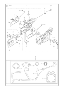 Crankcase Diagram and Parts List for K1270 (K1270 Rail)(2016-07) Husqvarna Table Saw Accessories