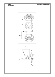 Accessories Diagram and Parts List for 535IFRBT  Husqvarna Brush Cutter