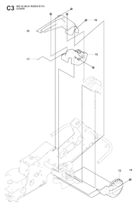 Cover 2 Diagram and Parts List for R175 (965104901)(2008-06) Husqvarna Lawn Tractor