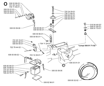 Electrical Diagram and Parts List for R13 1998-09 Husqvarna Lawn Tractor