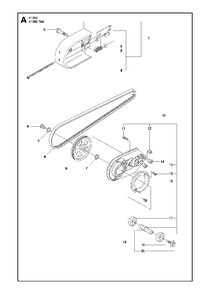 Belt Guard And Pulley Diagram and Parts List for K1250ACTIVE 2010-02 Husqvarna Circular Saw
