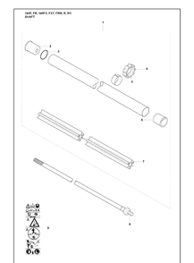 Shaft Diagram and Parts List for 345FR 2008-05 Husqvarna Brush Cutter