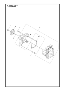 Crankcase Diagram and Parts List for 570BTS 20111800001-Current Husqvarna Leaf Blower / Vacuum