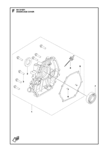 Crankcase Cover Diagram and Parts List for 598610301 2021-07 Husqvarna Engine