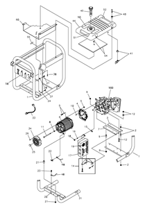 Main Unit Diagram and Parts List for 1935-0  Husqvarna Generator