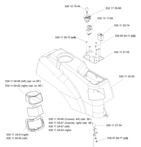 Console Assembly Diagram and Parts List for Z4824 (968999303)(2006-03) Husqvarna Lawn Mower