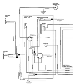 Wiring - Gasoline Vehicle (Part 1) Diagram and Parts List for HUV4210GXP 2005-06 Husqvarna Lawn Tractor