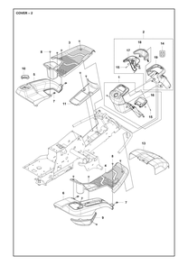 Cover Diagram and Parts List for R316TXAWD 2022 Husqvarna Lawn Tractor