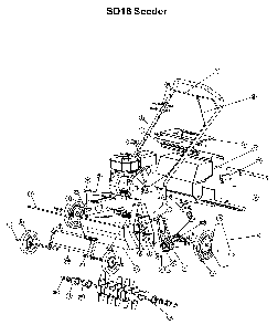Bagger Diagram and Parts List for DT18C 2001-03 Husqvarna Dethatcher