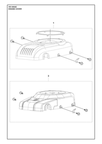 Engine Cover Diagram and Parts List for HS546AE  Husqvarna Engine