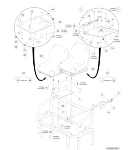 Part Location Diagram of 603003466 Husqvarna Asm, Bracket Seat, Adj, Black