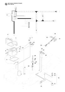 Electrical Diagram and Parts List for R175AWD (965105001)(2007-01) Husqvarna Lawn Tractor