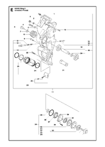 Chassis / Frame Diagram and Parts List for K6500RINGII 2016-12 Husqvarna Circular Saw