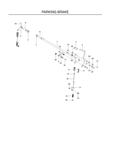 Parking Brake Diagram and Parts List for P-ZT4822FSCARB (966663801)(2010-11) Husqvarna Lawn Mower