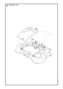 103cm Cutting Deck 3 Diagram and Parts List for PF21AWD (965192501)(2011-03) Husqvarna Lawn Tractor