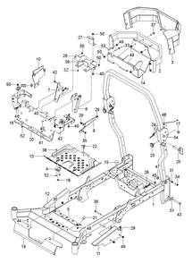 Frame Diagram and Parts List for Z572XS  Husqvarna Lawn Tractor