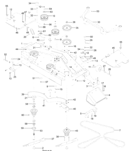 Part Location Diagram of 539132583 Husqvarna HINGE, CHUTE