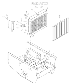 Cooling System Diagram and Parts List for BZE7234D (033600000 and Up)(2005-02) Husqvarna Lawn Mower