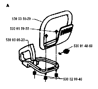 Handle Diagram and Parts List for 18H 19941400001-19953200000 Husqvarna Trimmer