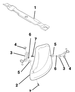 Mower Mulcher Kit 46 Inch Cut Diagram and Parts List for MK46A 2000-01 Husqvarna Lawn Tractor Accessories