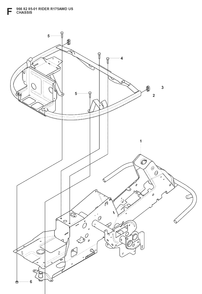 Chassis / Frame Diagram and Parts List for RIDER175 (966828501)(2008-05) Husqvarna Lawn Mower