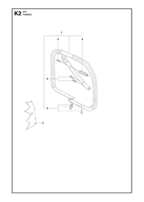 Handle Diagram and Parts List for 372XP-XPG 20111800001 & Above Husqvarna Chainsaw