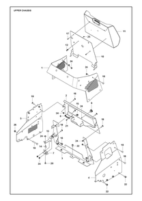 Chassis Upper Diagram and Parts List for V548X  Husqvarna Lawn Tractor