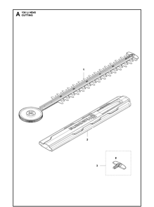 Cutting Equipment Diagram and Parts List for 136LIHD45 (967193701)(20150900001-Current) Husqvarna Hedge Trimmer