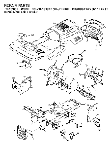Chassis And Enclosures Diagram and Parts List for YTH1848XP (HAU18H48E, 954170057)(2003-01) Husqvarna Lawn Tractor