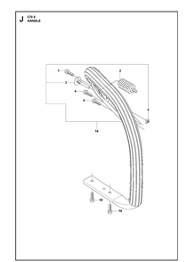 Handle Diagram and Parts List for 570II 2017-06 Husqvarna Chainsaw