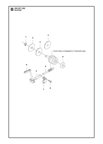 Chain Brake Diagram and Parts List for 535IXP  Husqvarna Chainsaw