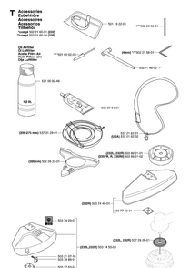 Accessories Diagram and Parts List for 235RII  Husqvarna Brush Cutter
