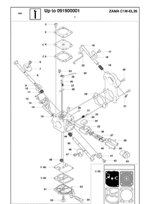 Service Update 1 Diagram and Parts List for 460 2009-10 Husqvarna Chainsaw