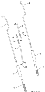 Handle 2 Diagram and Parts List for 5524ST (96191001614)(2013-08) Husqvarna Snow Blower