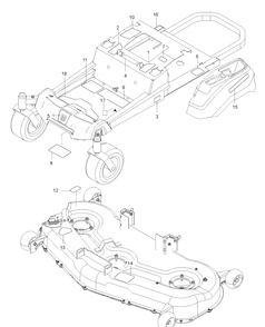 Decals Diagram and Parts List for Z254 (96766550100)(2017-02) Husqvarna Lawn Mower