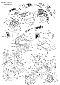Chassis And Enclosures Diagram and Parts List for TS142 2020 Husqvarna Lawn Tractor