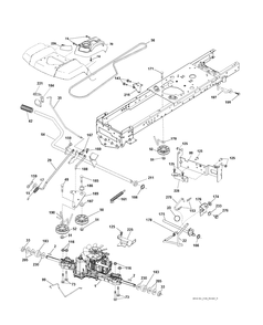 Drive Diagram and Parts List for YTH150 (96041002204)(2010-01) Husqvarna Lawn Tractor
