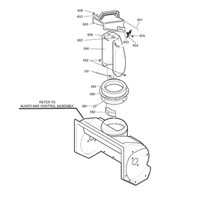 Discharge Chute Diagram and Parts List for 5021E (6210540X37NB)(2008) Husqvarna Snow Blower
