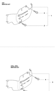 Winter Kit Diagram and Parts List for 450E 2009-02 Husqvarna Chainsaw