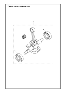 Crankshaft Diagram and Parts List for 331R  Husqvarna Edger
