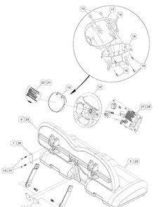 Bench Seat Conversion Kit Diagram and Parts List for HUV4421GXP 2009 Husqvarna Lawn Tractor