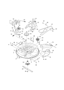 Part Location Diagram of 583553001 Husqvarna Cutting Deck