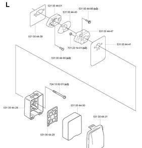 Air Filter Diagram and Parts List for 155B 20014000001-20041499999 Husqvarna Leaf Blower / Vacuum