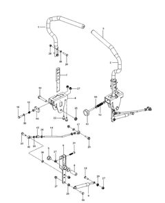 Steering Diagram and Parts List for MZ6128 (966613103)(2013-01) Husqvarna Lawn Mower