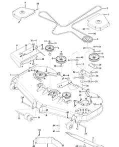 Mower Deck / Cutting Deck 2 Diagram and Parts List for Z572X  Husqvarna Lawn Mower