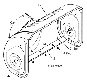 Auger Housing / Impeller Assembly - B 1 Diagram and Parts List for 16530SBXLS (96193004101)(2009-06) Husqvarna Snow Blower