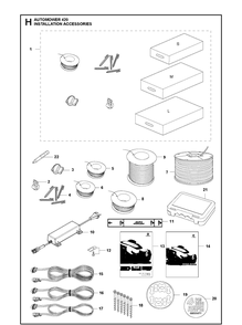 Installation Accessories Diagram and Parts List for 420 2020 Husqvarna Lawn Mower