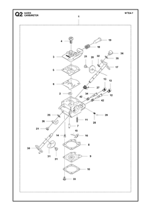 Carburetor Diagram and Parts List for 543RS 20192200001-Current Husqvarna Brush Cutter