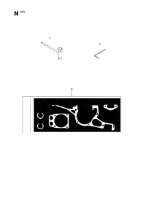 Gasket Kit Diagram and Parts List for K970 (575697201 & Above)(2010-05) Husqvarna Circular Saw