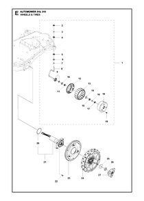Wheels And Tires Diagram and Parts List for 315 2016-02 Husqvarna Lawn Mower